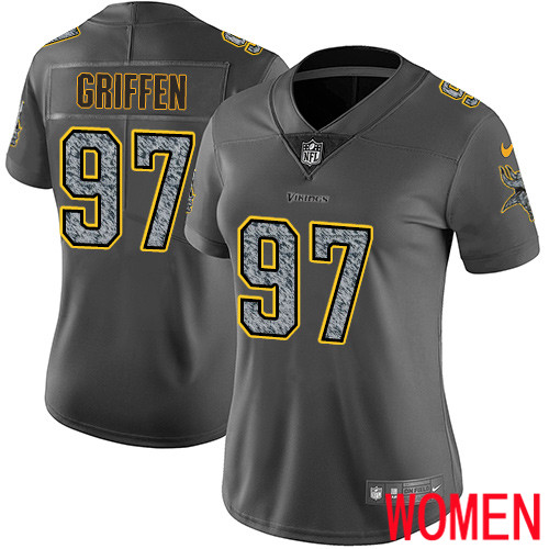 Minnesota Vikings #97 Limited Everson Griffen Gray Static Nike NFL Women Jersey Vapor Untouchable